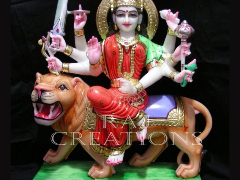 Customised Maa Durga Marble Statue for Home Temple