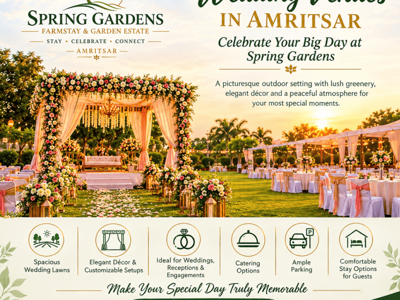 Wedding Venue in Amritsar | Spring Gardens & Farmstay by Chaand Mehra