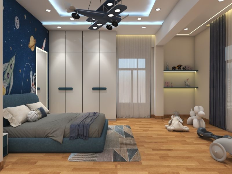 Space-Themed Kids Bedroom Design | Kolkata
