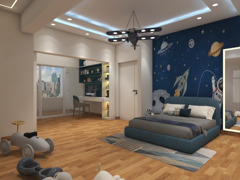 Space-Themed Kids Bedroom Design | Kolkata