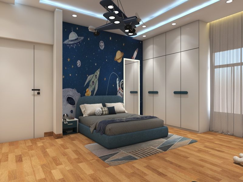 Space-Themed Kids Bedroom Design | Kolkata