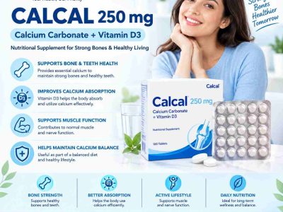 Calcal 250 mg Tablet (Calcium Carbonate + Vitamin D3) | Online Generic Medicine