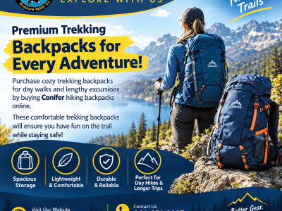 Ventilated Back Panel Trekking Pack - Light Hiking Gear
