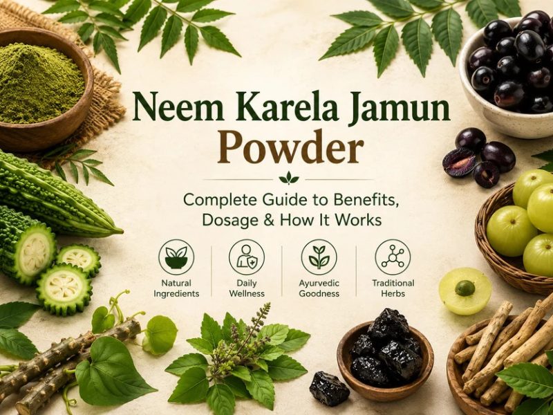 Karela Jamun and Neem Powder for Herbal Wellness