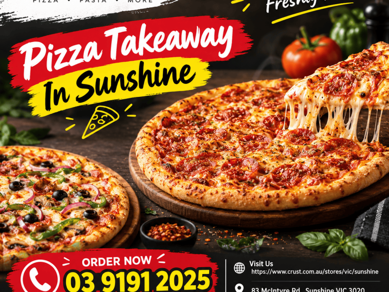 Pizza Takeaway In Sunshine – Fresh Pizza from Crust Pizza