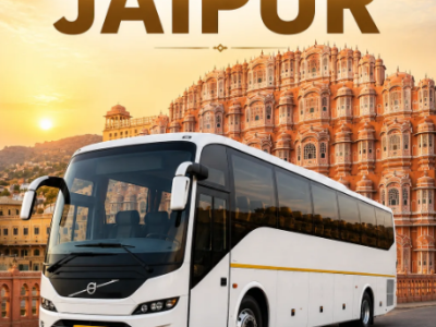 Luxury Volvo bus rental in Jaipur