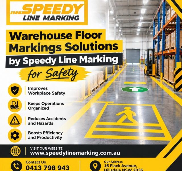 Warehouse Floor Markings Solutions by Speedy Line Marking for Safety