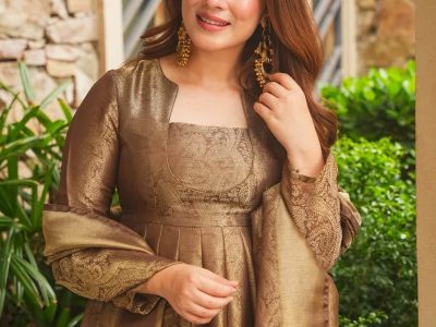 Buy Zarika Noor Banarasi Cosmos Anarkali Suit Set Online